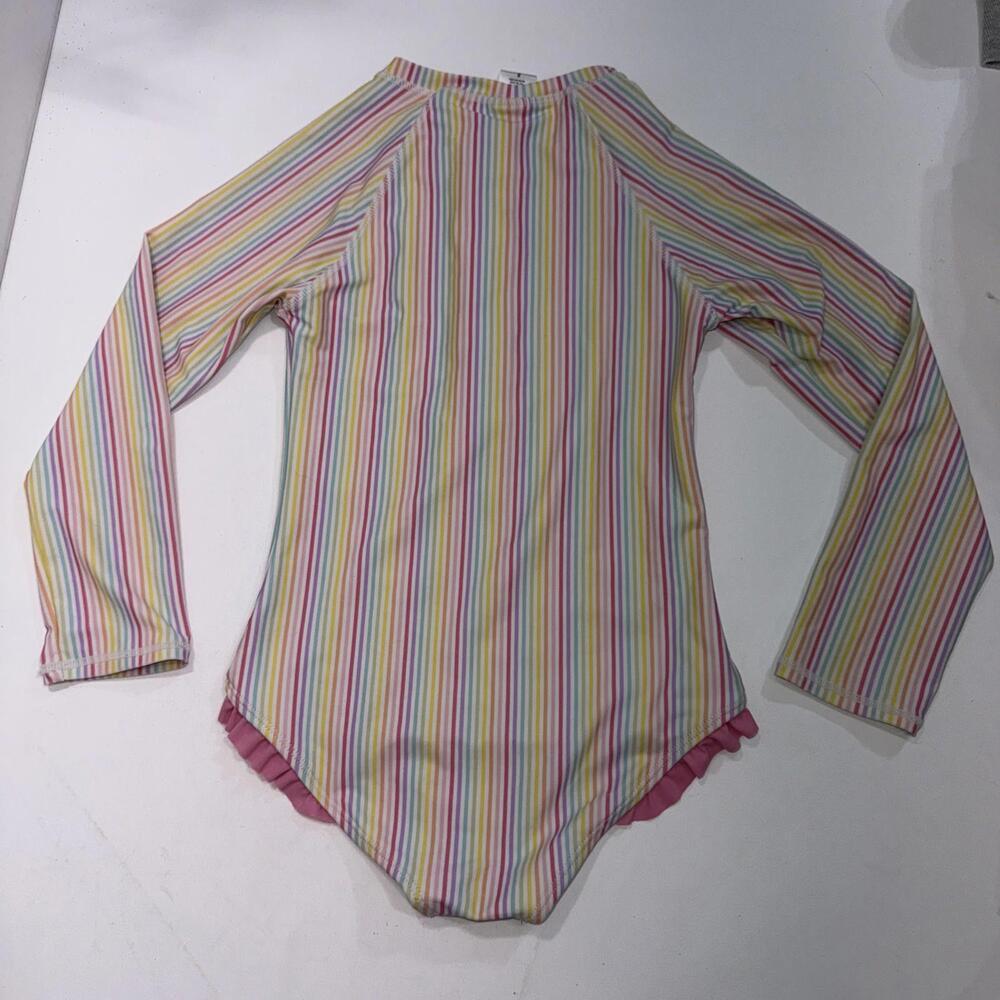 Ruffle‎ Butts Pink Striped Preppy Designer 1 Piece Bathing Suit SwimSuit Size 8 - Picture 13 of 14
